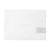 Modern Geometric Black Squares Pattern on White Co Adreslabel Wikkel (Achterkant)