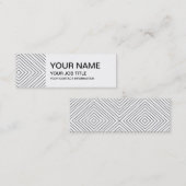Modern Geometric Black Squares Pattern on White Co Mini Visitekaartje (Voorkant / Achterkant)