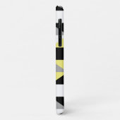 Modern Geometric Black Yellow Grey Pattern Case-Mate iPhone Case (Achterkant/links)