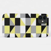 Modern Geometric Black Yellow Grey Pattern Case-Mate iPhone Case (Achterkant (horizontaal))
