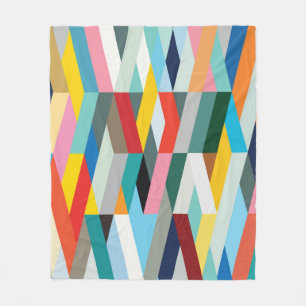 Modern Geometric Chiffon Fleece Deken