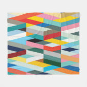 Modern Geometric Chiffon Fleece Deken (Voorkant (Horizontaal))