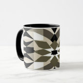 Modern Geometric Coffee Mug | Neutral Earth Tone A (Devant gauche)