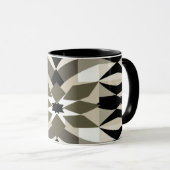 Modern Geometric Coffee Mug | Neutral Earth Tone A (Devant droit)