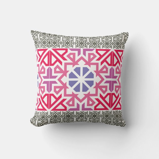 Modern Geometric colorful Boho Pattern Kussen (Voorkant)
