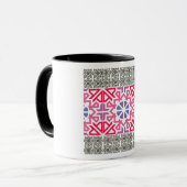 Modern Geometric colorful Boho Pattern Mok (Voorkant links)