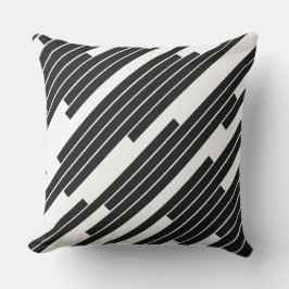 Modern Geometric Diagonal Lines Decor  Buitenkussen