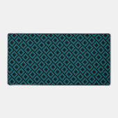 Modern Geometric Diamond Pattern in Deep Teal Bureaumat (Voorkant)