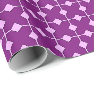 Modern Geometric, Diamonds - Amethyst paars Cadeaupapier