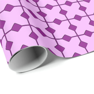Modern Geometric, Diamonds - Amethyst paars Cadeaupapier