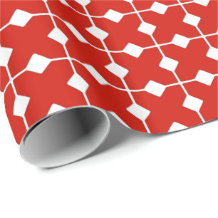 Modern Geometric, Diamonds - Donkerrood Cadeaupapier