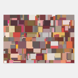 Modern Geometric Fabric Design Inpakpapier Vel