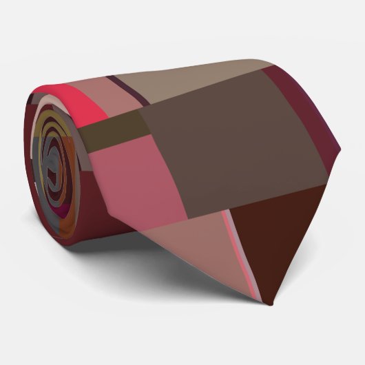 Modern Geometric Fabric Design Stropdas (Opgerold)