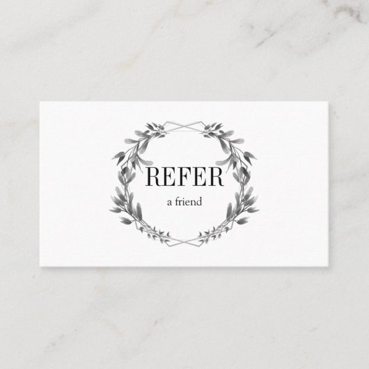 Modern Geometric Floral Aanbevelingskaartje (Voorkant)