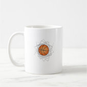 Modern Geometric Frame Basketball Art Mug (Gauche)