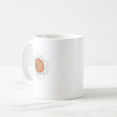 Modern Geometric Frame Basketball Art Mug Koffiemok (Voorkant links)