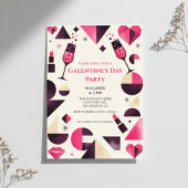 Modern Geometric Galentine's Invitation