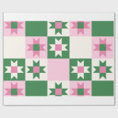 Modern Geometric Gift Wrapping Paper – Pink & Gree Cadeaupapier (Vlak)