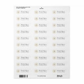 Modern Geometric Gold Monogram Etiket (Full Sheet)