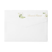 Modern Geometric Greenery Wedding Return Address (Achterkant)