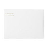 Modern Geometric Greenery Wedding Return Address (Voorkant)