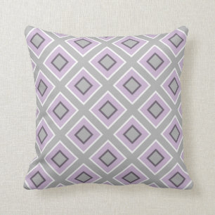 Modern Geometric Grey Lavender Paars Pattern Kussen