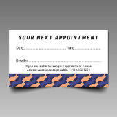 Modern Geometric Interlocking Pattern  Afsprakenkaartje