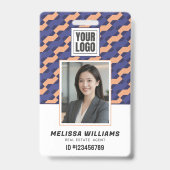 Modern Geometric Interlocking Pattern  Badge (Voorzijde)