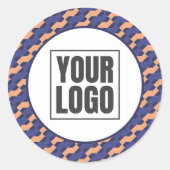 Modern Geometric Interlocking Pattern Branding  Ronde Sticker (Voorkant)