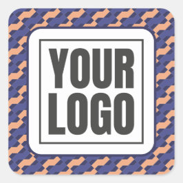 Modern Geometric Interlocking Pattern Branding  Vierkante Sticker