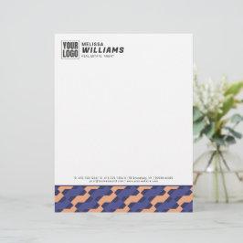 Modern Geometric Interlocking Pattern Letterhead Briefhoofd
