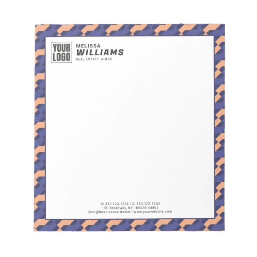 Modern Geometric Interlocking Pattern  Notitieblok (Voorkant)