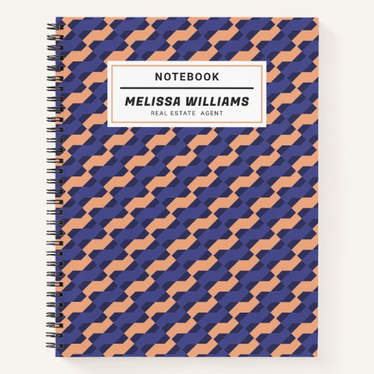 Modern Geometric Interlocking Pattern  Notitieboek (Voorkant)
