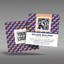 Modern Geometric Interlocking Pattern Square 