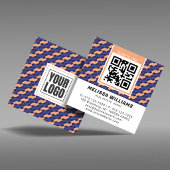 Modern Geometric Interlocking Pattern Square  Vierkante Visitekaartje