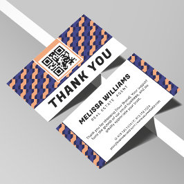 Modern Geometric Interlocking Pattern Thank You  Informatiekaartje