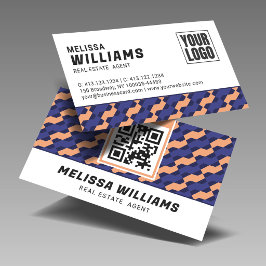 Modern Geometric Interlocking Pattern  Visitekaartje