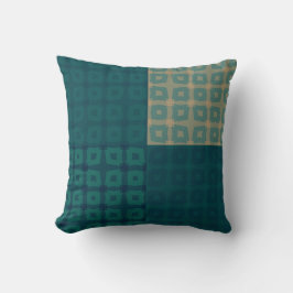 Modern Geometric Kaleidoscope Pattern in Earthy To Kussen