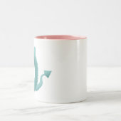 Modern Geometric Leaf Pattern Mug - Minimalist Win (Centre)