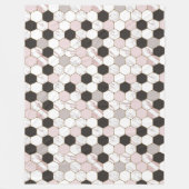 Modern Geometric Marble Hexagon Pattern Fleece Deken (Voorkant)