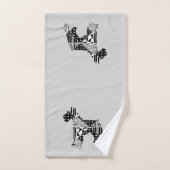 Modern Geometric Miniature Schnauzer Bad Handdoek (Handdoek)