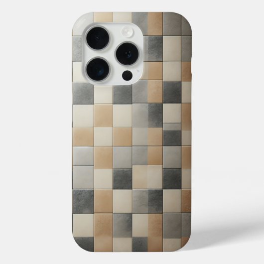 Modern Geometric Mosaic Tiles Case - Multi-sized  (Achterkant)
