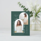 Modern geometric multi photo arch graduation  post briefkaart (Staand voorkant)