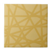Modern Geometric Mustard Pattern Tegeltje (Voorkant)