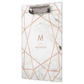 Modern Geometric op White Marble Klembord (Links)