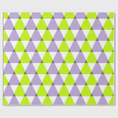 Modern Geometric Paars Green Triangles Pattern Cadeaupapier (Vlak)