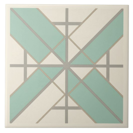 Modern Geometric Pat#8 Sea Green ID1078 Tegeltje (Voorkant)