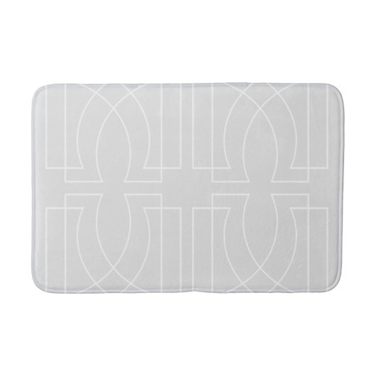 Modern Geometric Pattern Chic Grey Badmat (Voorkant)