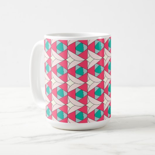 Modern Geometric Pattern Coffee Mug (Devant gauche)