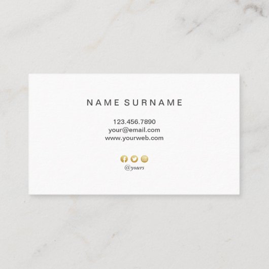 Modern Geometric Pattern Marble Visitekaartje (Achterkant)